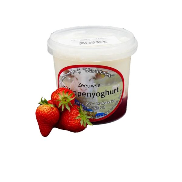 Schapenyoghurt aardbei 1 liter