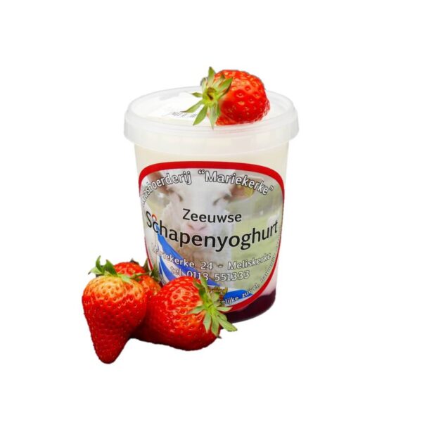 Schapenyoghurt aardbei 500 ml